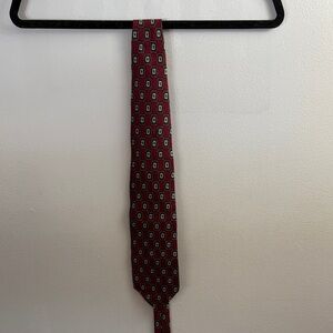 Classic Burgundy Geometric Men's Tie